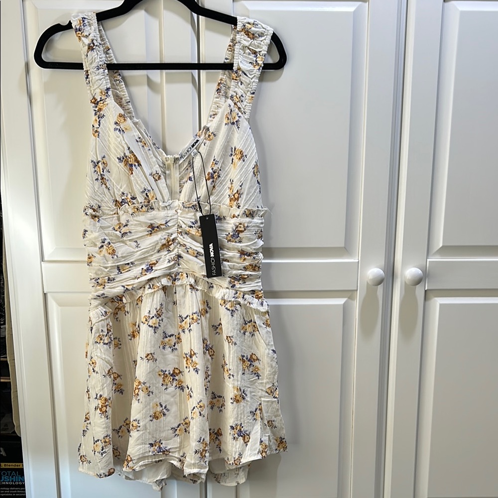 Floral Jacquard Romper